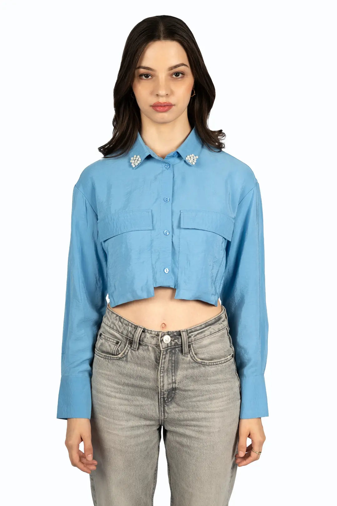 Skyline Boxy Crop Shirt