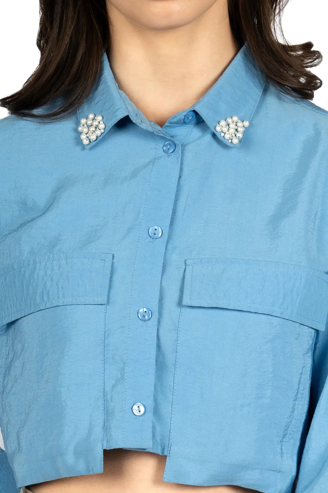 Skyline Boxy Crop Shirt