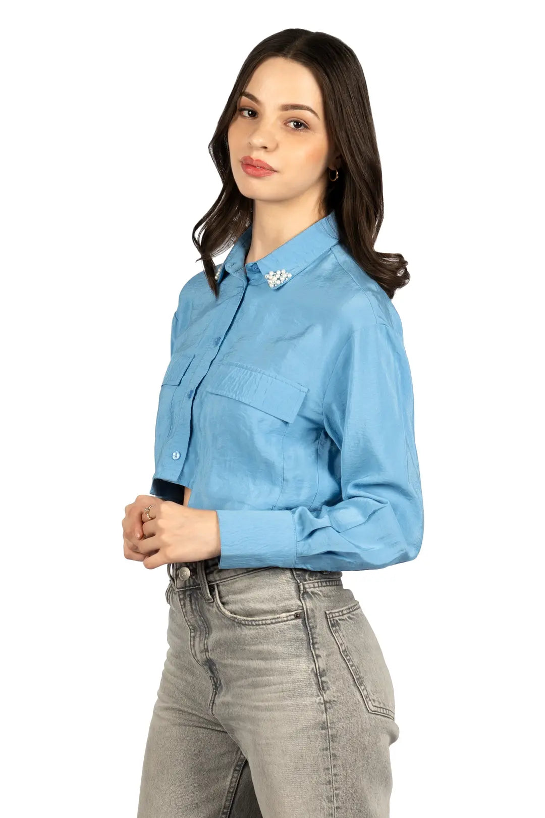 Skyline Boxy Crop Shirt