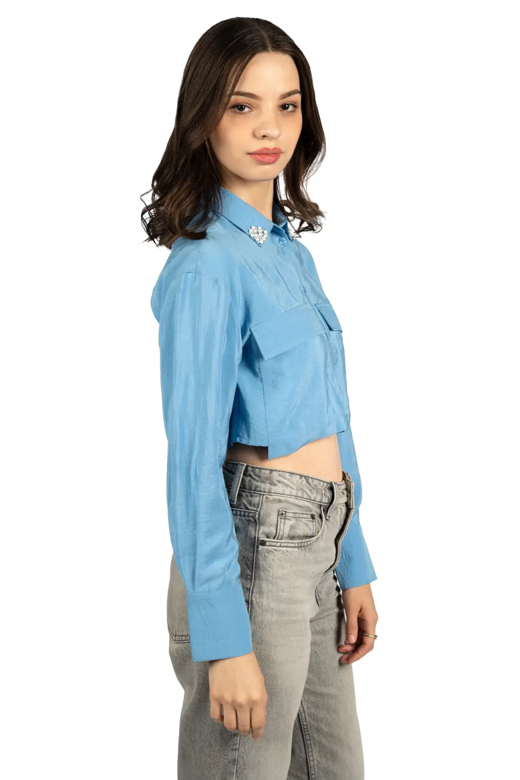 Skyline Boxy Crop Shirt