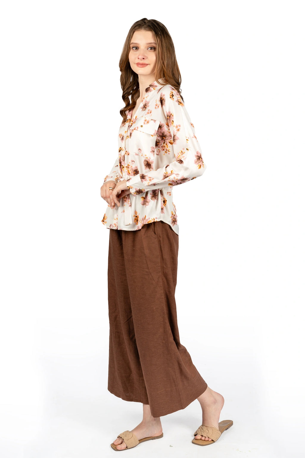 Floral Breeze Off-White Georgette Shirt