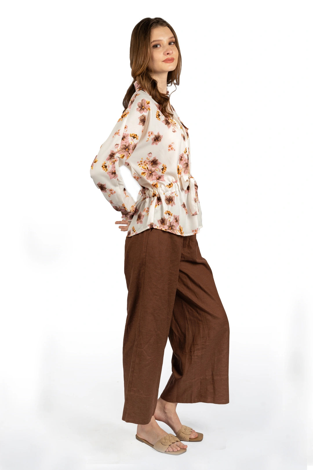 Floral Breeze Off-White Georgette Shirt