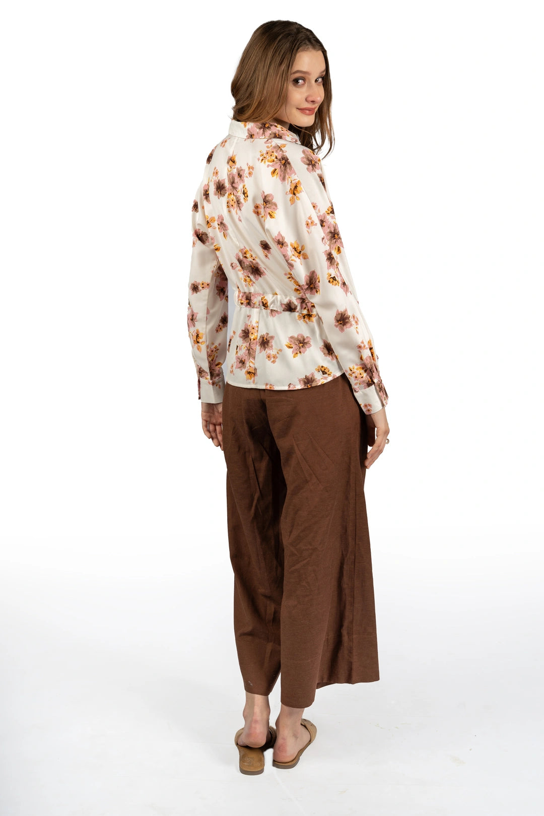 Floral Breeze Off-White Georgette Shirt