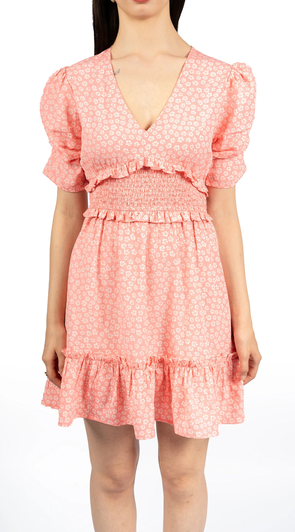 Pink Floral Fit & Flare Dress
