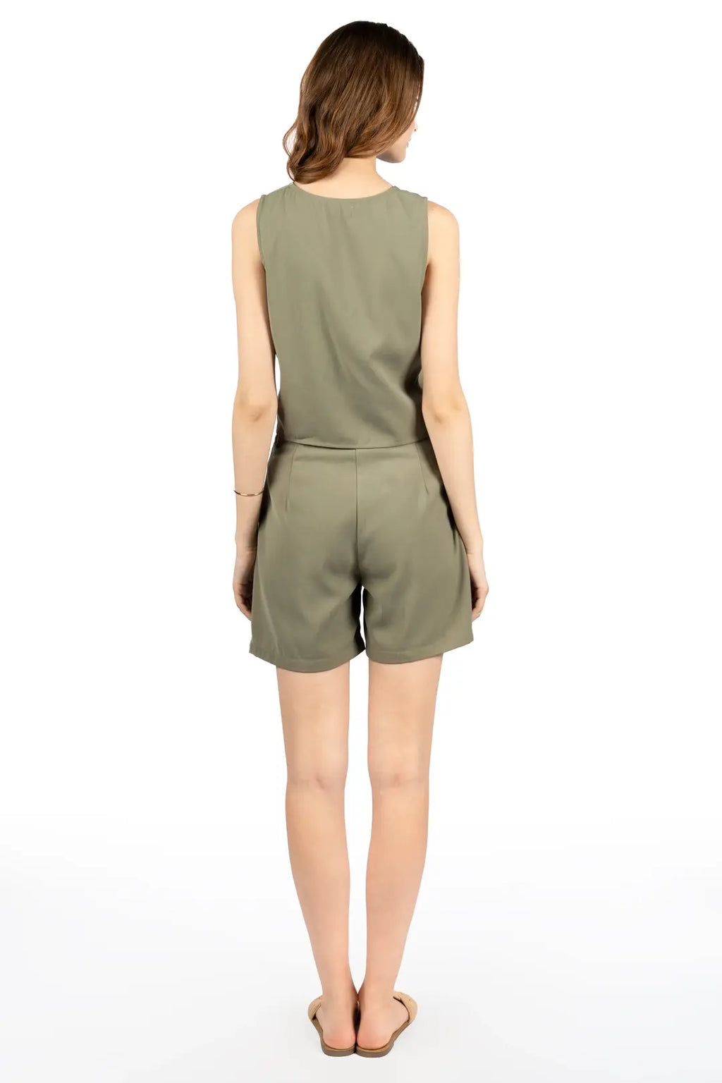 Olive Luxe Poly Moss Co-ord Set